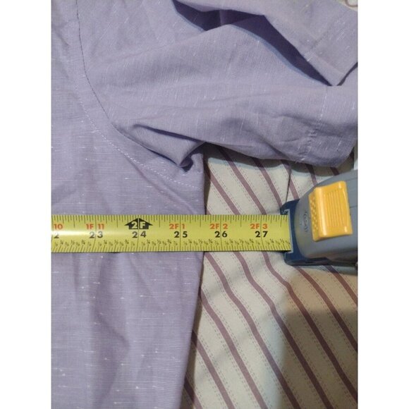 Van Heusen Shirt Mens 17-17.5 2XL Classic Fit AiR Cooling Purple Button Up NWT - Picture 9 of 10